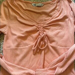 SO Pink Ruched Top